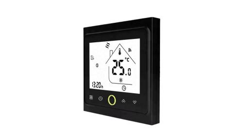 IRH-TSB001 Inteligentny Termostat WiFi 16A, Czarny, Model 001 Kwadratowy, TUYA