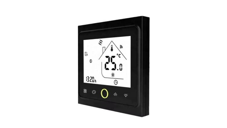 IRH-TSB001 Inteligentny Termostat WiFi 16A, Czarny, Model 001 Kwadratowy, TUYA