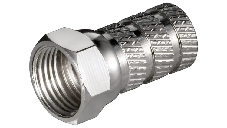 Wtyczka F wkręcana 5,2 mm - Połączenie, materiał obudowy miedź