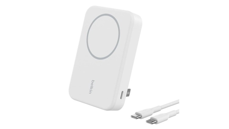 Belkin BoostCharge Pro Powerbank bezprzewodowy 10000 mah, 15w, Qi2, MagSafe, biały