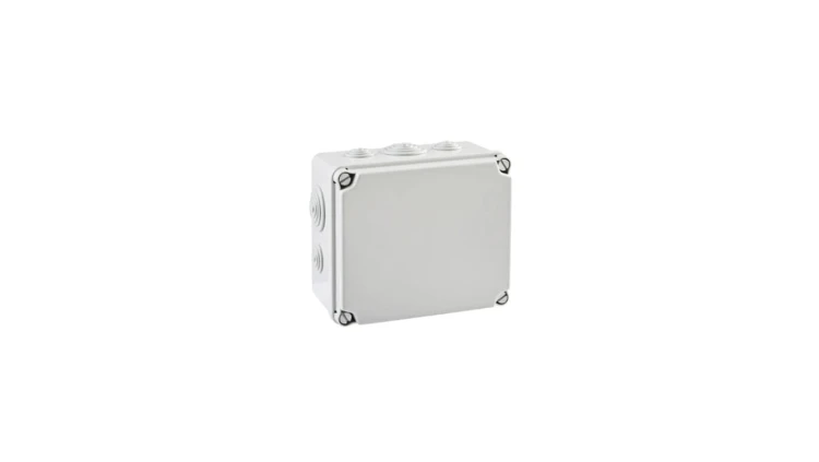 IP65 Puszka hermetyczna LIGHT 167x191x100 pokrywa pełna, z dławicami (6xM25, 4xM40)