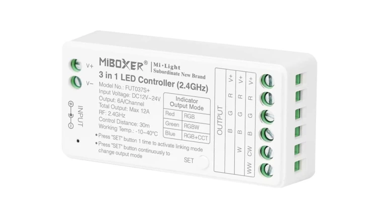 Sterownik MiLight RGB 12-24V 6/12A FUT037S+