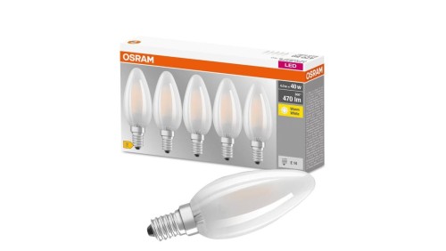 5PAK Żarówka LED E14 B35 4W = 40W 470lm 2700K Ciepła 300 Filament OSRAM