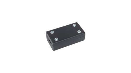 Puszka instalacyjna 50x26x19mm ze złączką 3-torową na zaciski śrubowe, IP20, czarna