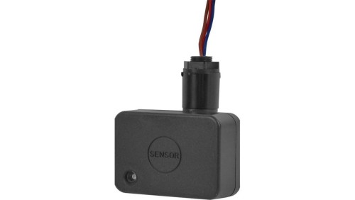 Mikrofalowy czujnik ruchu do łączenia z naświetlaczem, 180, 200W, IP65, czarny