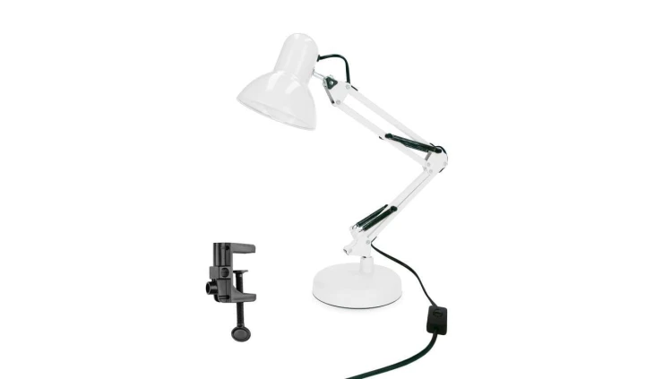 Lampka biurkowa biała PIXI White E27 zestaw podstawa i klips EDO777536 EDO