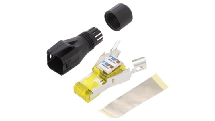 VS08RJ4510GQ Złącze RJ45, wtyk, il.pinów: 8, Kat: 6a, srebrzony, 8p8c, 26AWG÷24AWG