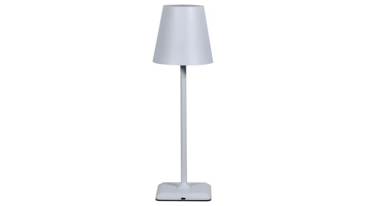 lampka LED bezprzewodowa dotykowa stołowa klosz biała