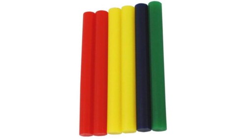 Klej termotopliwy do pistoletu na gorąco 100mm x 11mm wkłady kolorowe 6szt