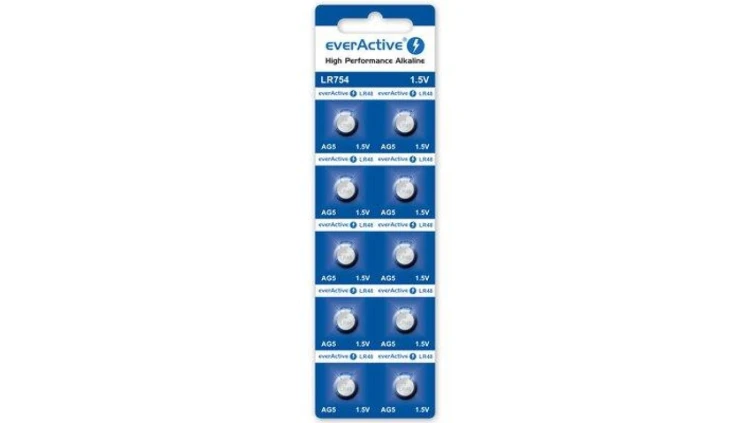 10 x bateria alkaliczna mini everActive AG5 G5 LR754 LR48