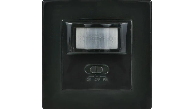 Czujnik ruchu PIR do instalacji w puszce, 160, 500W, czarny
