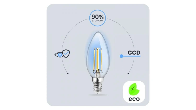 Żarówka LED E14 Świeczka B35 2W = 25W 249lm 4000K Neutralna 360 FILAMENT LUMILED