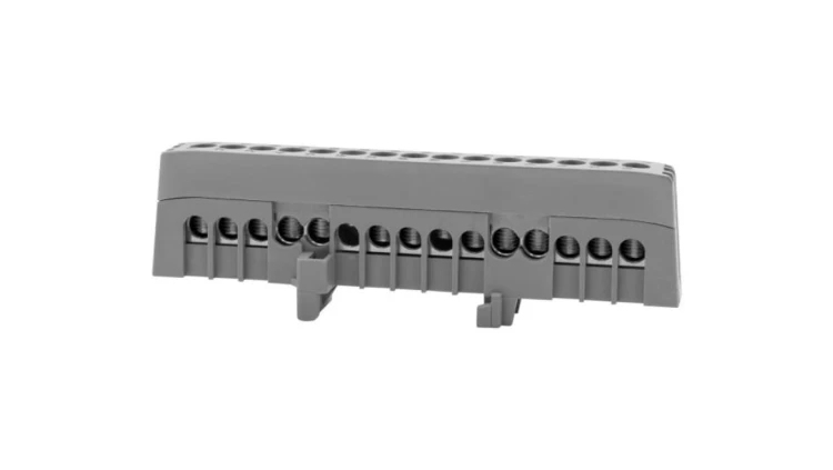 Listwa prądowa ZPI 15-modułowa 15x16mm2 - szara IP20