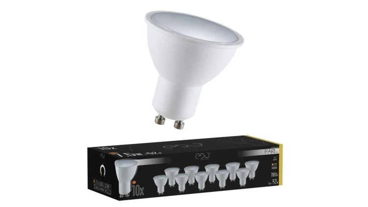 Zestaw 10x żarówka FARI LED GU10 7,5W 3000K ciepła WW 700lm 120st EDO777490 EDO