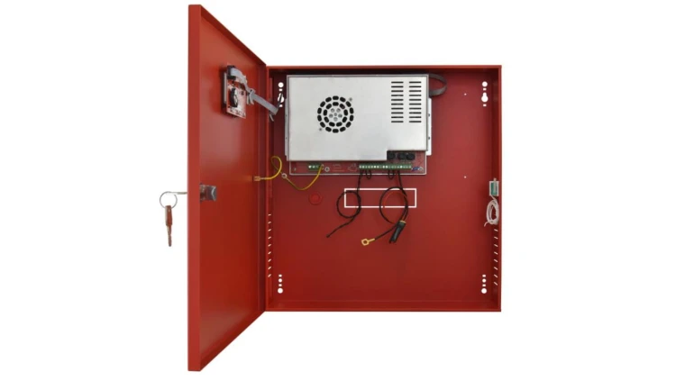 Zasilacz do systemów przeciwpożarowych PPOŻ 385x402x88mm EN54C-10A17LCD 27,6V/10A/2x17Ah/LCD