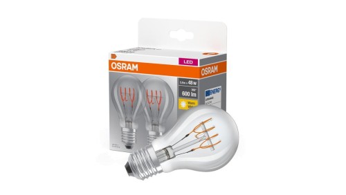 2x Żarówka Dekoracyjna LED E27 A60 5,9W = 48W 600lm 2700K Ciepła 320 Filament OSRAM