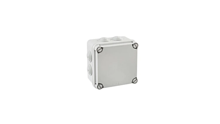 IP65 Puszka hermetyczna LIGHT 121x121x68 pokrywa pełna, z dławicami (7xM25)