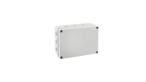 IP65 Puszka hermetyczna LIGHT 253x342x132 pokrywa pełna, z dławicami (12xM40)