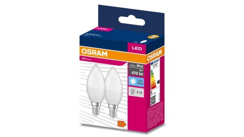 2PAK Żarówka LED E14 B35 4,9W = 40W 470lm 4000K Neutralna 200 OSRAM VALUE