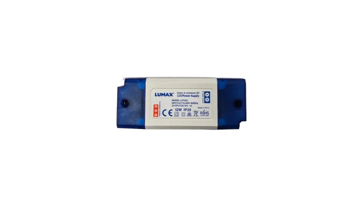 Zasilacz do oświetlenia LED montażowy IP20 12W, 12V, 1.00A, 92x45x27mm