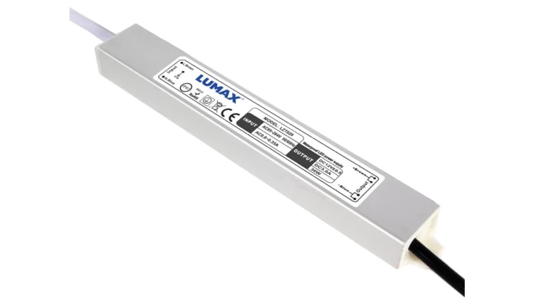 Zasilacz do oświetlenia LED wodoodporny IP67 36W, 12V, 3.00A, 202x31x20mm