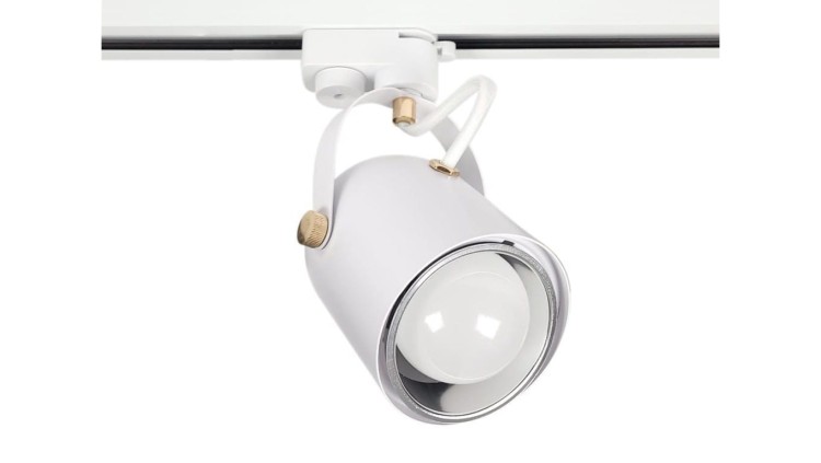 Lampa Szynowa E27 Jednofazowa Biała Regulowana