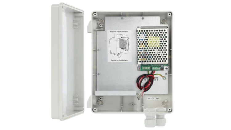 Zasilacz buforowy impulsowy w obudowie ABS IP44 210x248x95mm HPSBH 13,8V/3A/7Ah