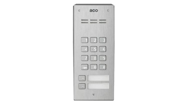 Panel domofonowy COMO-PRO, audio, 2 przyciski, zamek szyfrowy, czytnik breloków, natynkowy, stal nierdzewna COMO-PRO-CODE-A2 NT