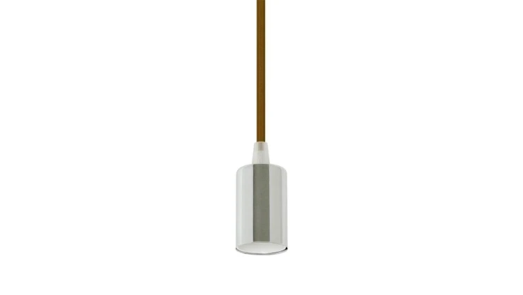 Lampa dekoracyjna wisząca oprawka chrom + przewód brązowy dł:1000mm E27 max 60W IP20 V-TAC VT-7338-BN