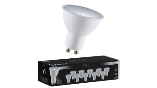 Zestaw 10x żarówka FARI LED GU10 5,5W 4000K neutralna NW 500lm 120st EDO777489 EDO
