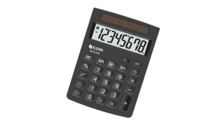 ELEVEN kalkulator biurowy ECO-210 czarny