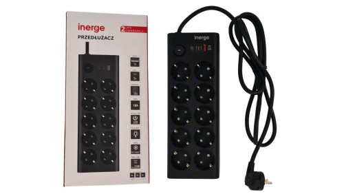 Przedłużacz INERGE 10-gniazdowy 2m ECS-1031PD-02-B