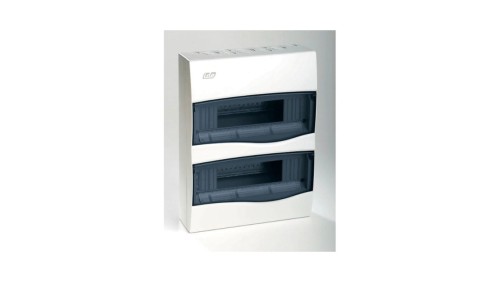 IP40 Rozdzielnica modułowa 2x12 COMBI natynkowa (drzwi transparentne) PE+N