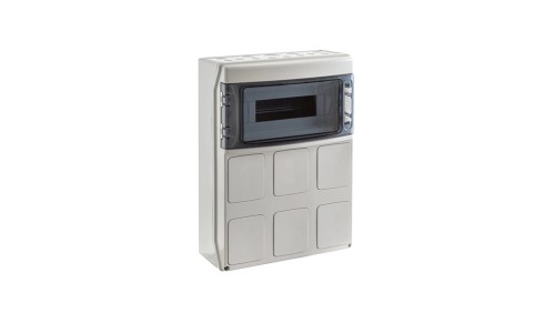 IP65 Rozdzielnica budowlana 1x12 STAR (1500V DC) z otworami na gniazda przemysłowe