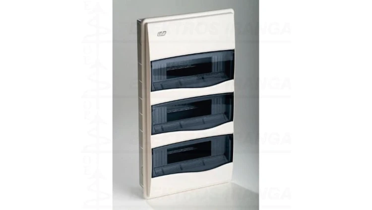 IP40 Rozdzielnica modułowa 3x12 ORO podtynkowa (drzwi transparentne) PE+N