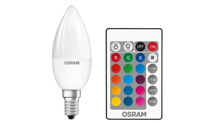Żarówka LED E14 B35 4,5W = 25W 250lm RGBW 180 OSRAM Star + PILOT