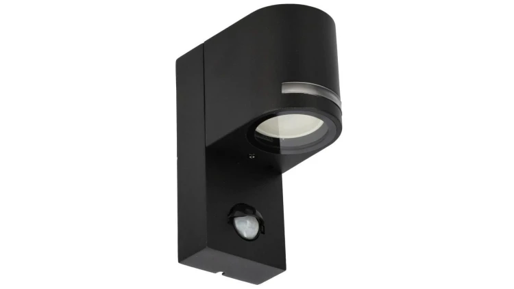 Ogrodowa oprawa elewacyjna, kinkiet z czujnikiem ruchu Vira 1 Sensor GU10 czarny IP54 EDO777376