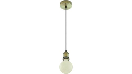 Lampa dekoracyjna wisząca oprawka mosiądz + przewód czarny dł:900mm E27 max 60W IP20 V-TAC VT-7555-BB