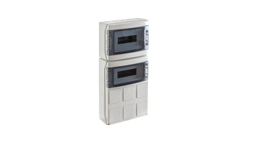 IP65 Rozdzielnica budowlana 2x12 STAR (1500V DC) z otworami na gniazda przemysłowe