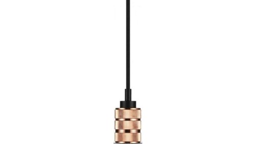 Lampa dekoracyjna wisząca różowe złote 2 pierścienie 1m E27 max 60W IP20 V-TAC VT-7999