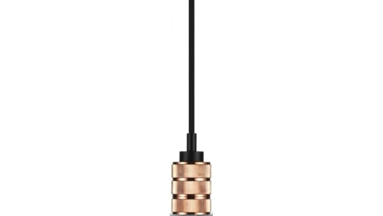 Lampa dekoracyjna wisząca różowe złote 2 pierścienie 1m E27 max 60W IP20 V-TAC VT-7999
