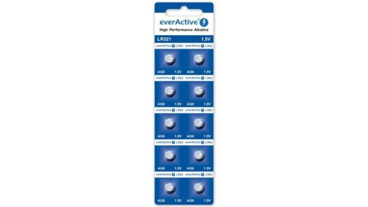 10 x bateria alkaliczna mini everActive AG0 G0 LR521 LR63