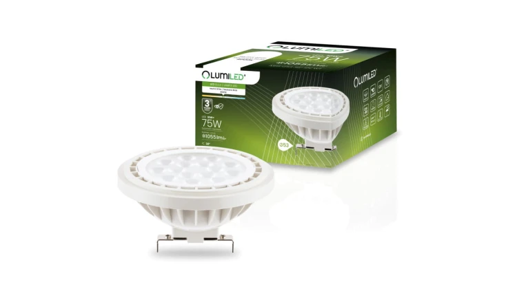Żarówka LED G53 AR111 10W = 75W 1055lm 4000K Neutralna 38 12V AC/DC LUMILED