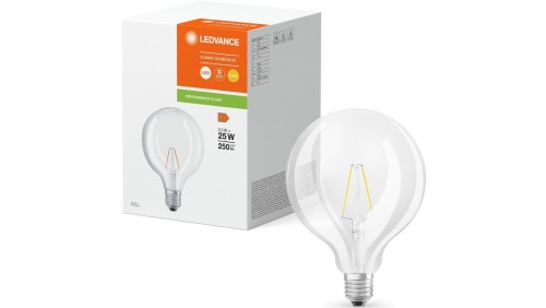 Żarówka LED Globe E27 G125 2,5W = 25W 250lm 2700K Ciepła 300 Filament LEDVANCE