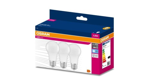 3PAK Żarówka LED E27 A60 8,5W = 60W 806lm 4000K Neutralna 200 OSRAM VALUE
