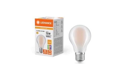 Żarówka LED A60 E27 9.5W = 75W 1055lm 2700K Ciepła Biała FILAMENT ŚCIEMNIALNA LEDVANCE