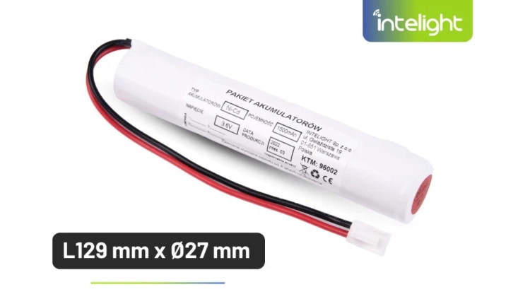 Pakiet akumulatorów NiCd 3,6V 1500mAh HT do oprawy ORION 150 MT / 150 MT LT /150 D MT - L129 x Ø23 / 96002