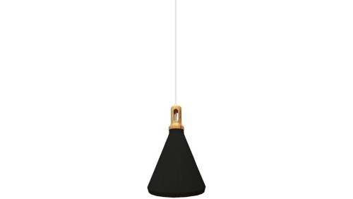 Lampa dekoracyjna wisząca czarna z elementem drewna fi:250mm dł:1200mm E27 max 60W IP20 V-TAC VT-7525-B