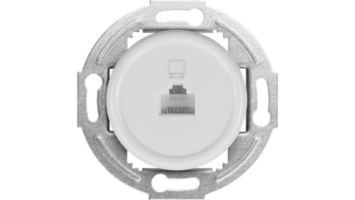 Gniazdo LAN Retro, 1xRJ45, kat.5e, białe