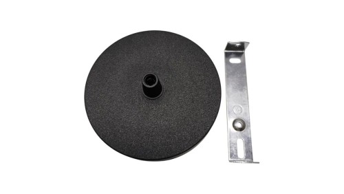 Maskownica sufitowa podsufitka 1x otwór 10mm z tworzywa czarna fi:100mm ALKRI